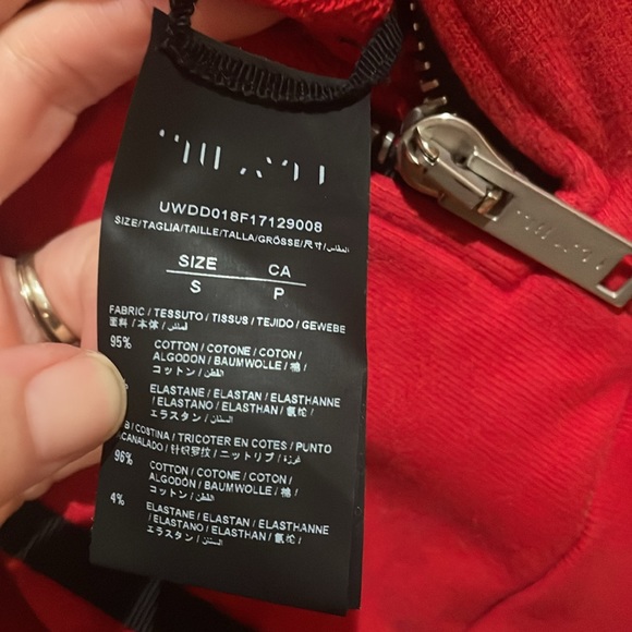 BEN TAVERNITI UNRAVEL PROJECT Red Hoodie Bodysuit Small - Picture 11 of 13